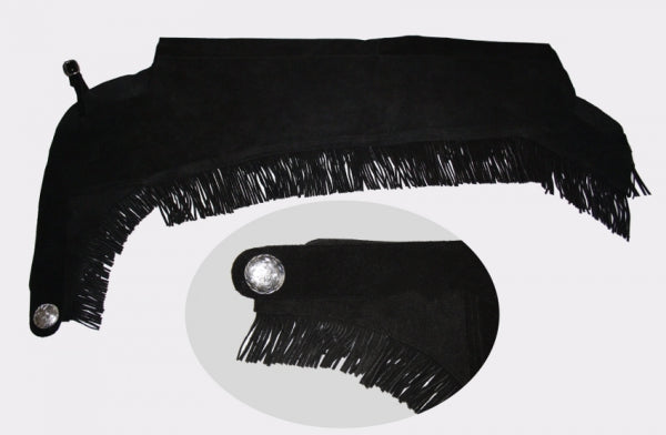 Chaps en cuir daim avec bordure couleur noire