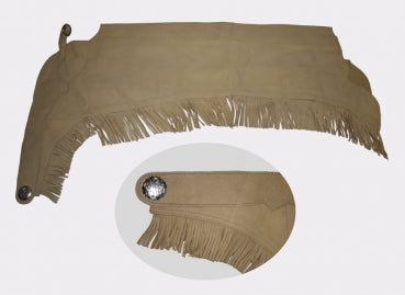 Chaps en cuir daim avec bordure couleur sable