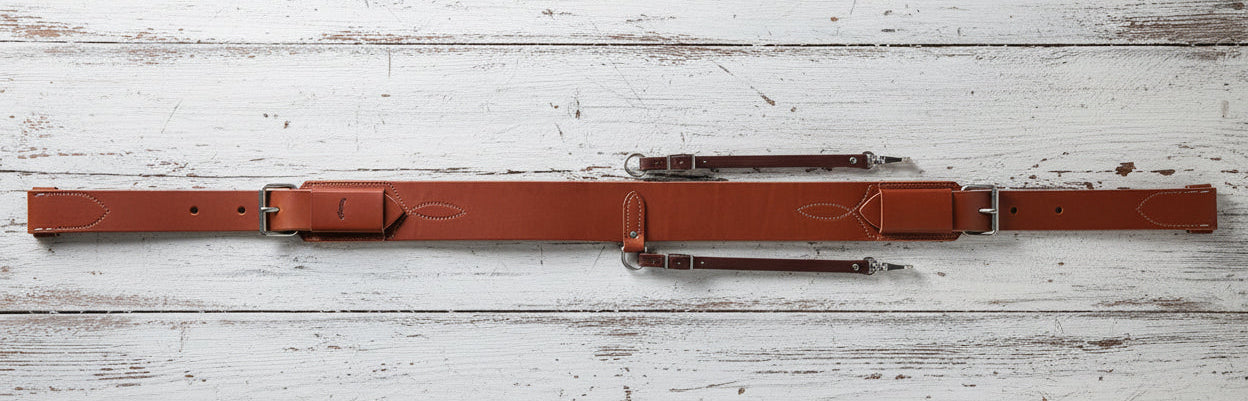 Sangle arrière western complète Weaver Equine® en cuir Weaver Leather® – Chestnut