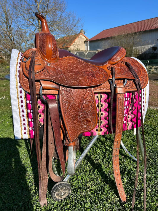 Pedro Pedrini Cutting-Sattel – Handgefertigt | 16" Sitzfläche