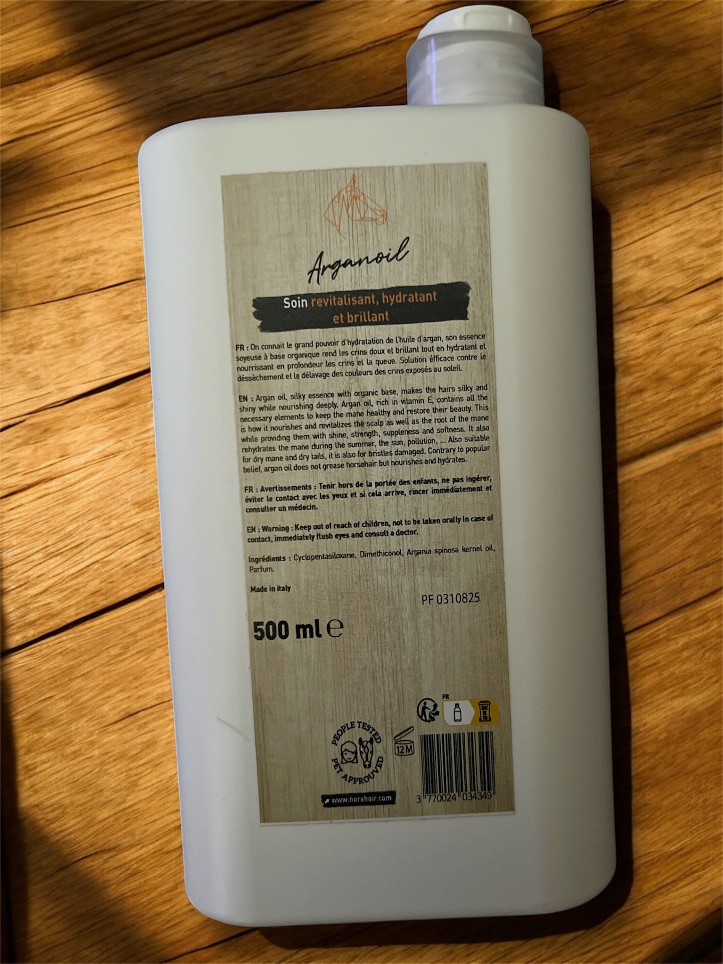 Soin hydratant à l'huile d'argan non grasse Horshair