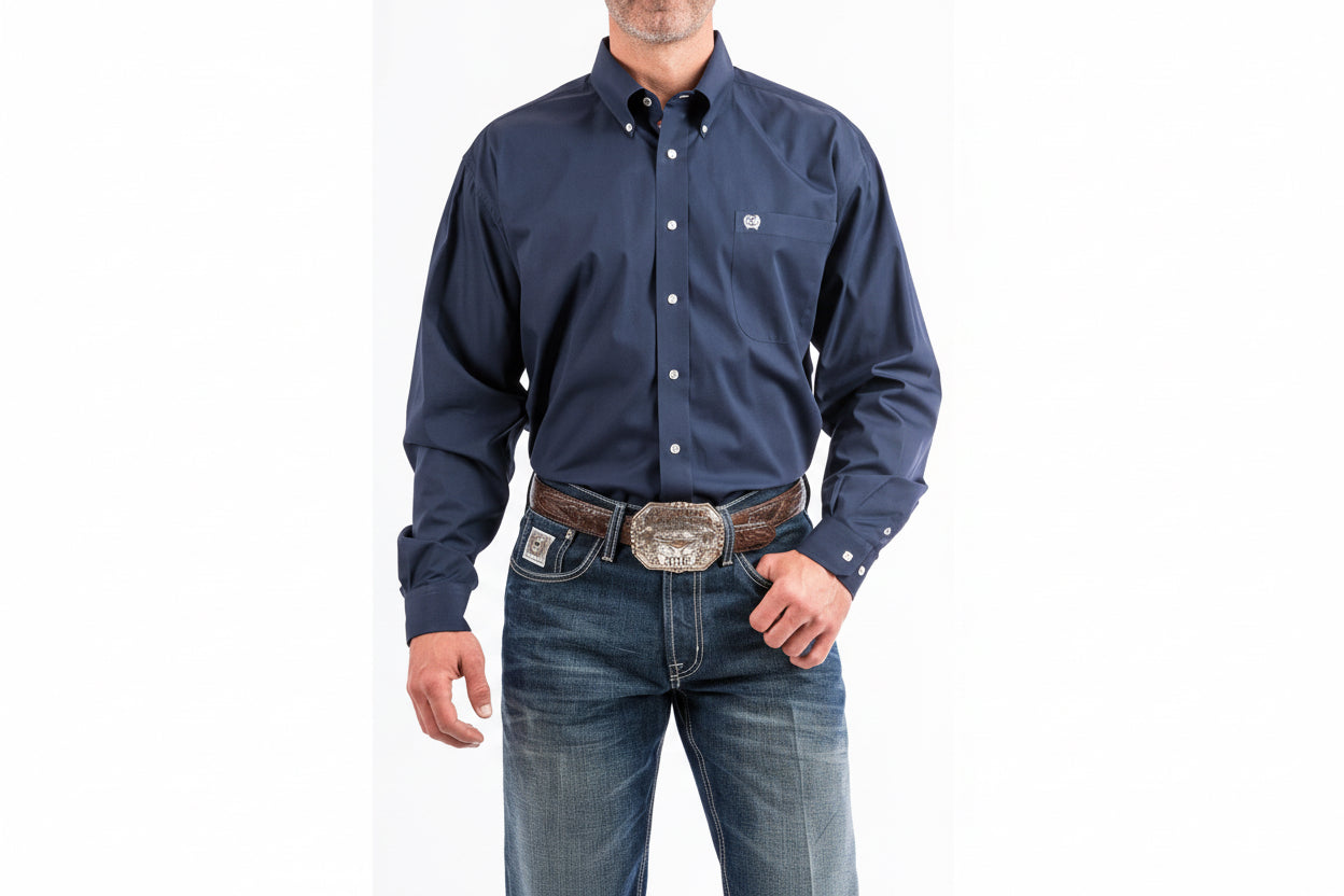Chemise western homme CINCH en coton navy
