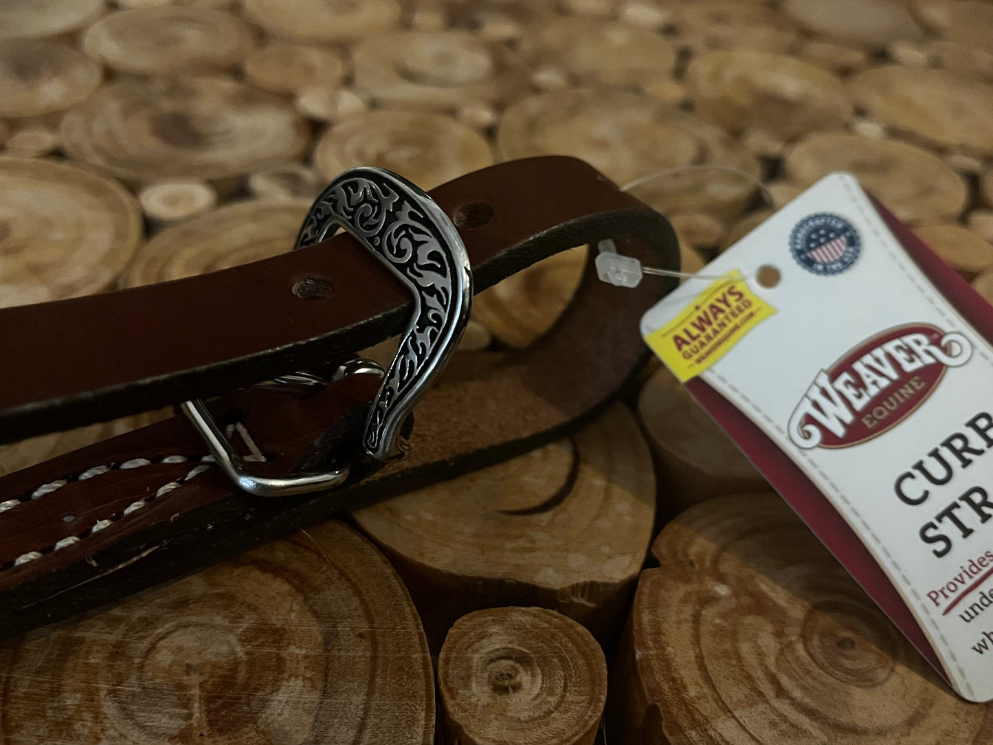 Gourmette en cuir Weaver Leather avec anneaux Jeremiah Watt