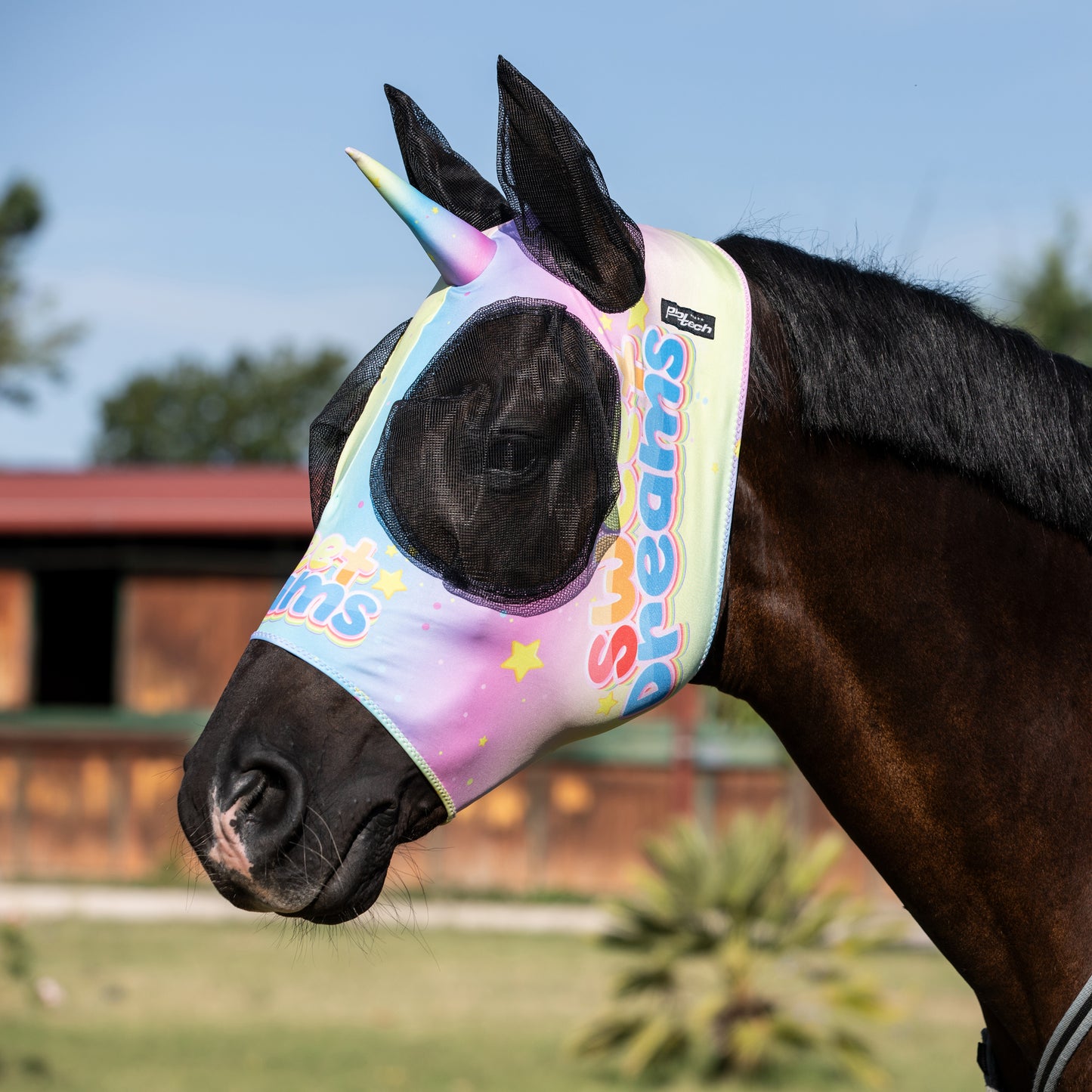 Masque anti mouche Lycra licorne