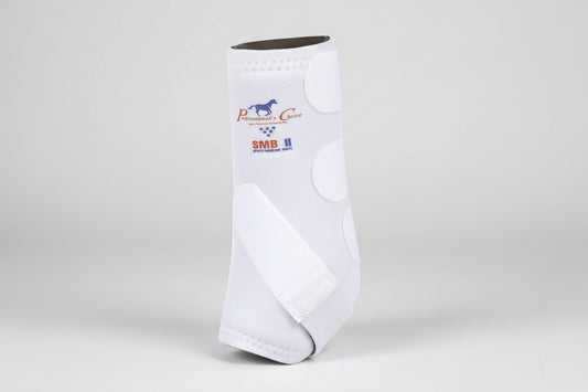 Guêtres Professional’s Choice SMB II blanches pour cheval, protection des membres