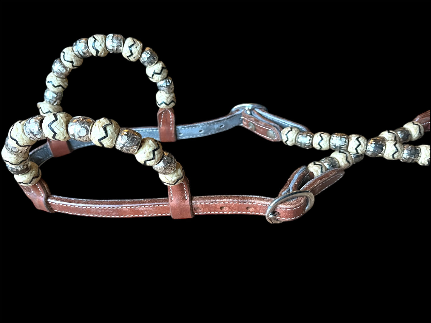 Bride en cuir tressé Rawhide – Taille Cob