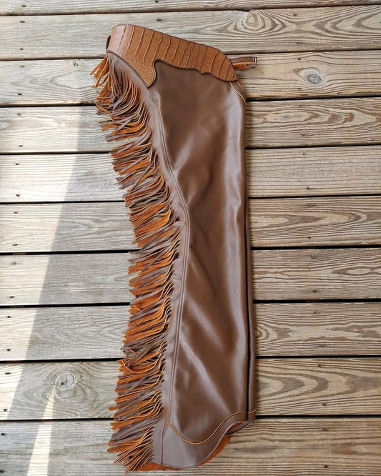 Custom-Made Leather Western Chaps – Handcrafted