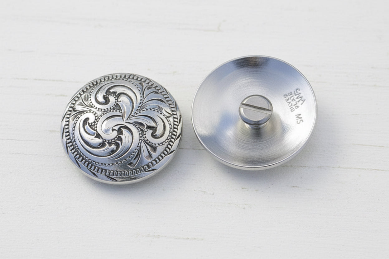 hansen western gear Conchos with screws Chicago Hansen Silver USA