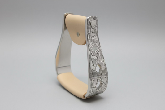 Étriers de show en aluminium gravés – Cut Out Diamonds avec losanges