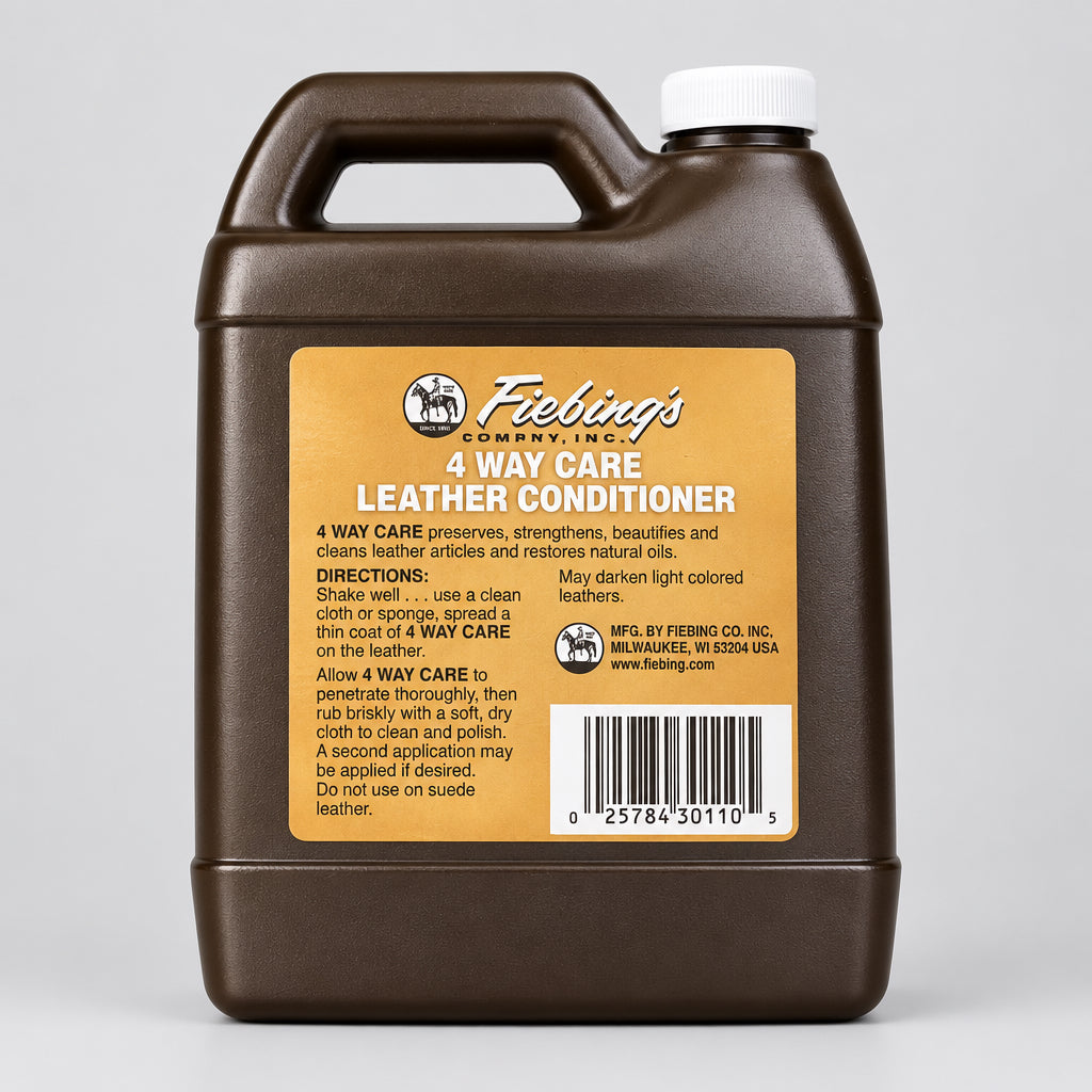 Fiebing's 4 Way Care Leather Conditioner 946 ml pour nettoyer nourrir protéger et faire briller le cuir