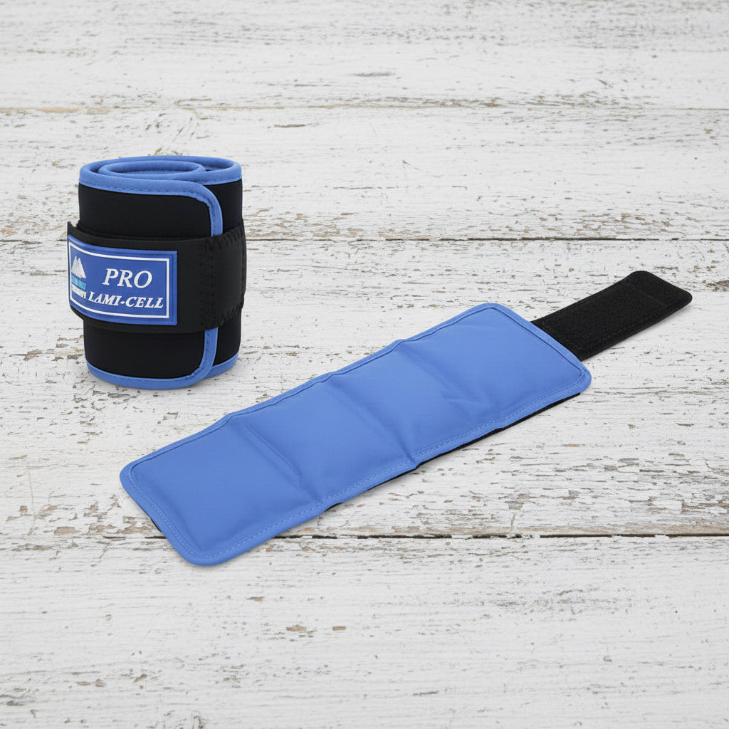 Guêtres à glace Lami-Cell Pro Cooling Therapy avec packs de gel pour cheval
, ensemble complet