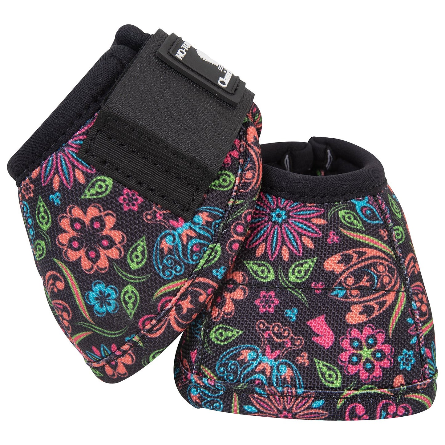 Cloches western Classic Equine DynoTurn neon flower pour la protection des sabots du cheval