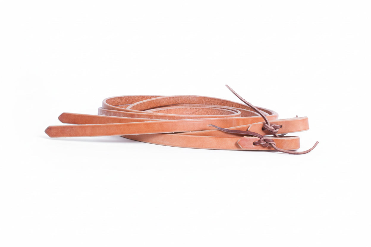 Rênes Herman Oak Light Oil lestées pour cheval, disponibles en 1 cm, 1,3 cm, 1,6 cm et 1,9 cm