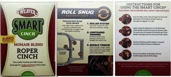 explication de la smart cinch de la sangle roper mohair de weaver equine
