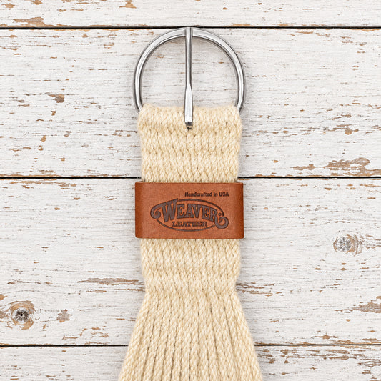 Sangle western Weaver Equine Roper Smart Cinch 27 brins en mélange de mohair avec boucle inox Roll Snug, boucle