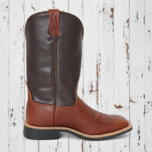 Chaussures femme Twisted X X-Ruff Stock couleur chocolat en cuir de côté