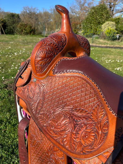 Pedro Pedrini Cutting-Sattel – Handgefertigt | 16" Sitzfläche 