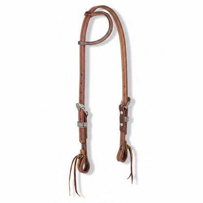 Bride western en cuir Canyon Rose avec boucle Jeremiah Watt Diamond M