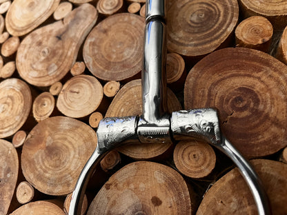 Mors à filet B. Allen avec anneau en D – Acier inoxydable & argent