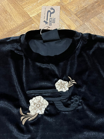 T-shirt à manches courtes en velours Ranch girls "vivienne"