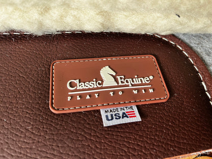 Western Pad Classic Equine Tapis de selle en feutre de laine 3/4.