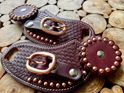 Lanières d’éperon western en cuir de Sedesa
