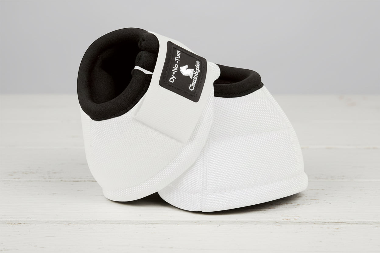 Cloches western Classic Equine DynoTurn blanches pour la protection des sabots du cheval

