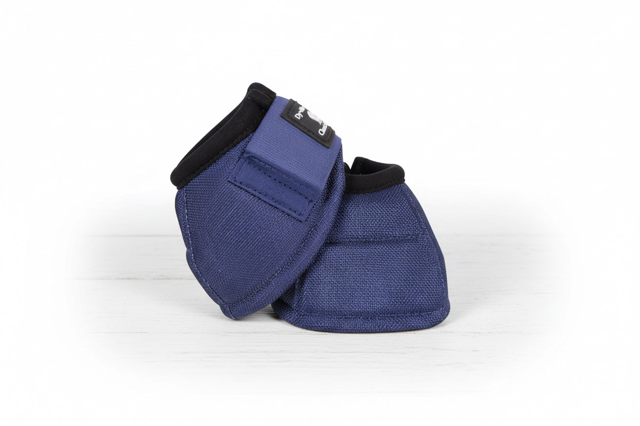 Cloches western Classic Equine DynoTurn bleu navy pour la protection des sabots du cheval
