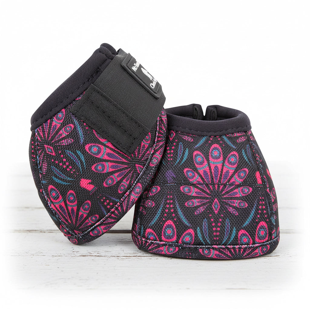 Cloches western Classic Equine DynoTurn Peacock pour la protection des sabots du cheval
