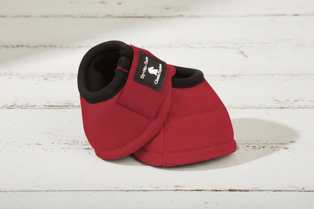 Cloches western Classic Equine DynoTurn rouge crimson pour la protection des sabots du cheval
