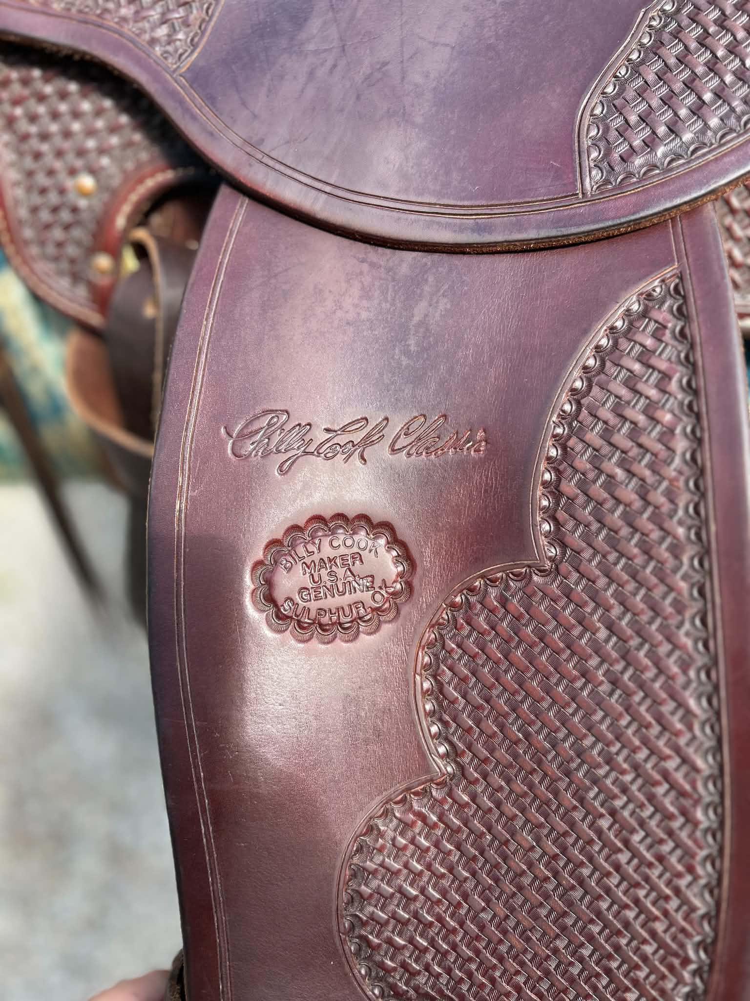 zoom sur le fender de la selle wade billy cook 
