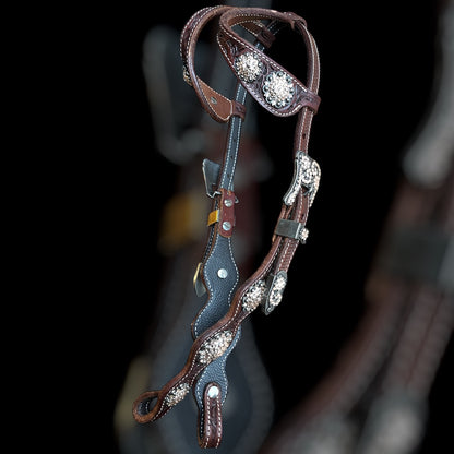 Bride de show antique peach entiere, parfaite pour les shows de performance et de reinng
