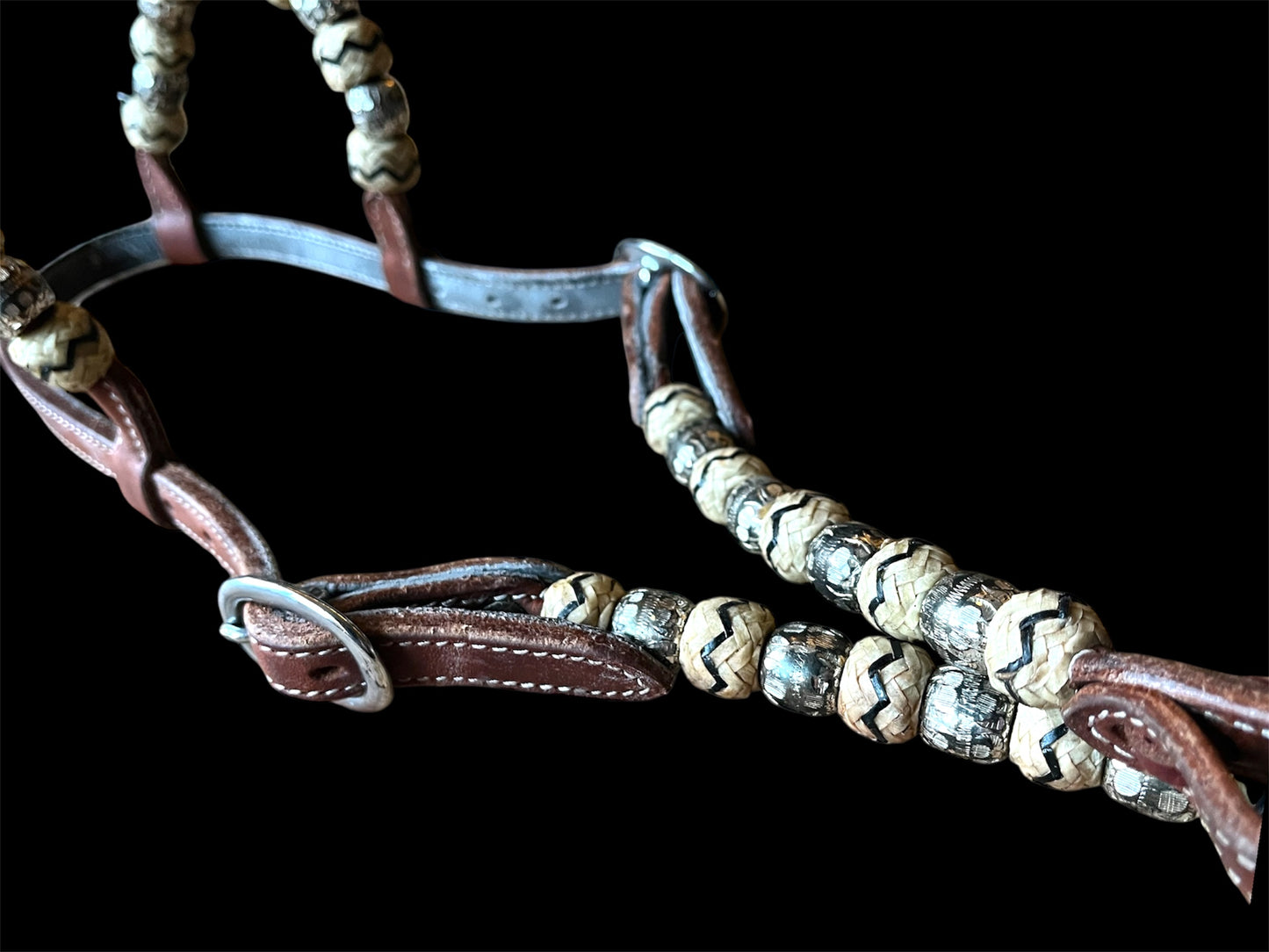 Bride en cuir tressé Rawhide – Taille Cob