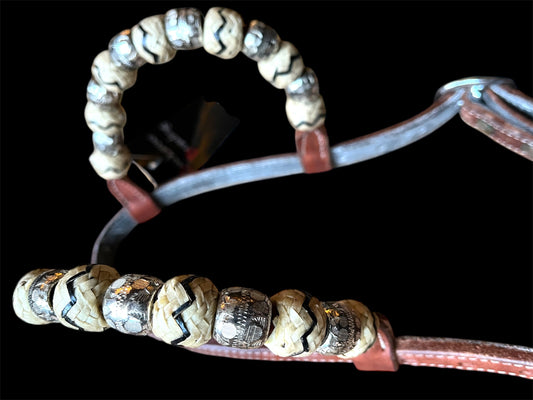 Bride en cuir tressé Rawhide – Taille Cob