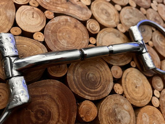 Mors à filet B. Allen avec anneau en D – Acier inoxydable & argent