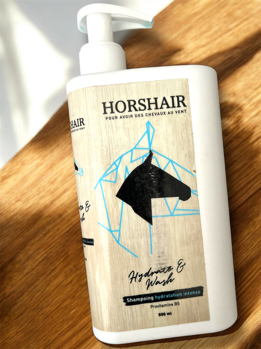 HORSHAIR Shampoing Hydratant Cheval – Sans Sel, Silicone ni Paraben – Crins Doux & Brillants