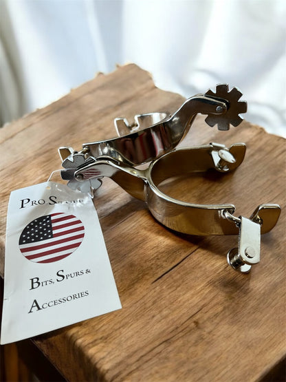 Éperons unisexe en acier inoxydable