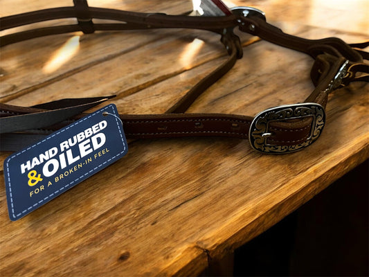 Filet en cuir Weaver leather avec boucle Jeremiah Watt