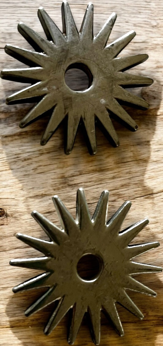 Jeu de molettes à éperons Rockreiner avec goupille fendue et goupille