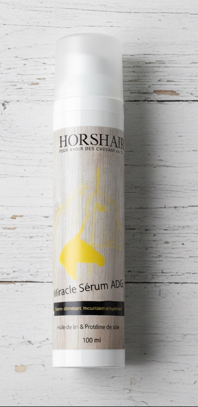 Miracle Sérum Horsair Arqua di Gio, démêlant haut de gamme pour chevaux, riche en nutriments