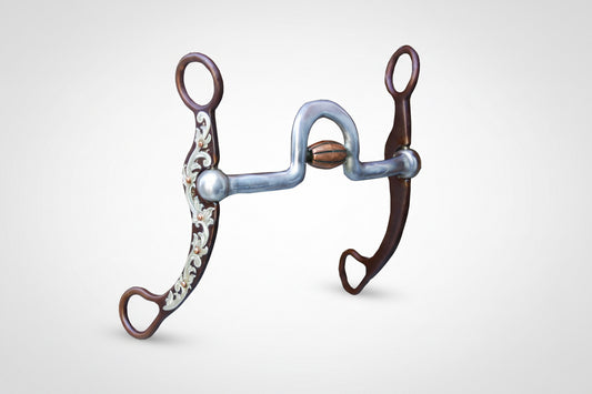 Mors à cuillère Classic Equine avec rouleau central – Contrôle confort