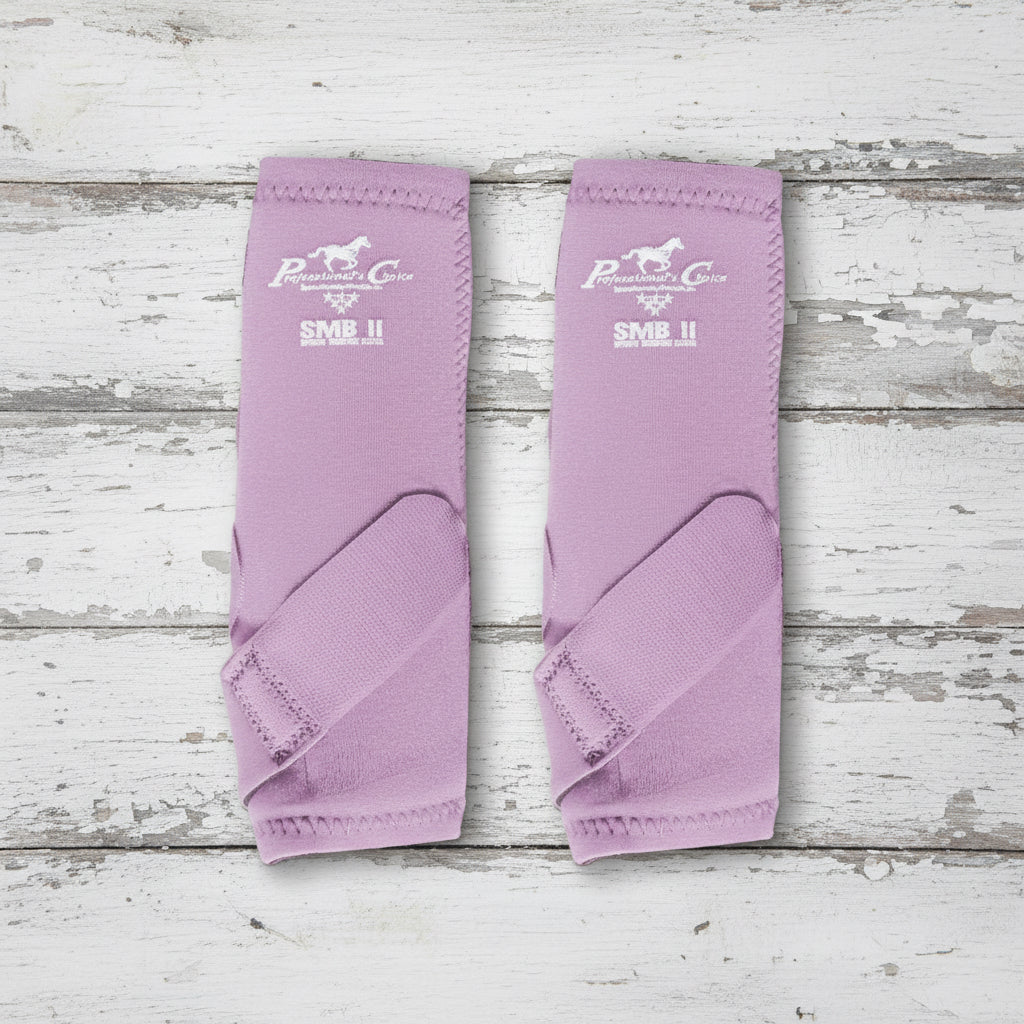 Guêtres Professional’s Choice SMB II lilas pour cheval, protection des membres
