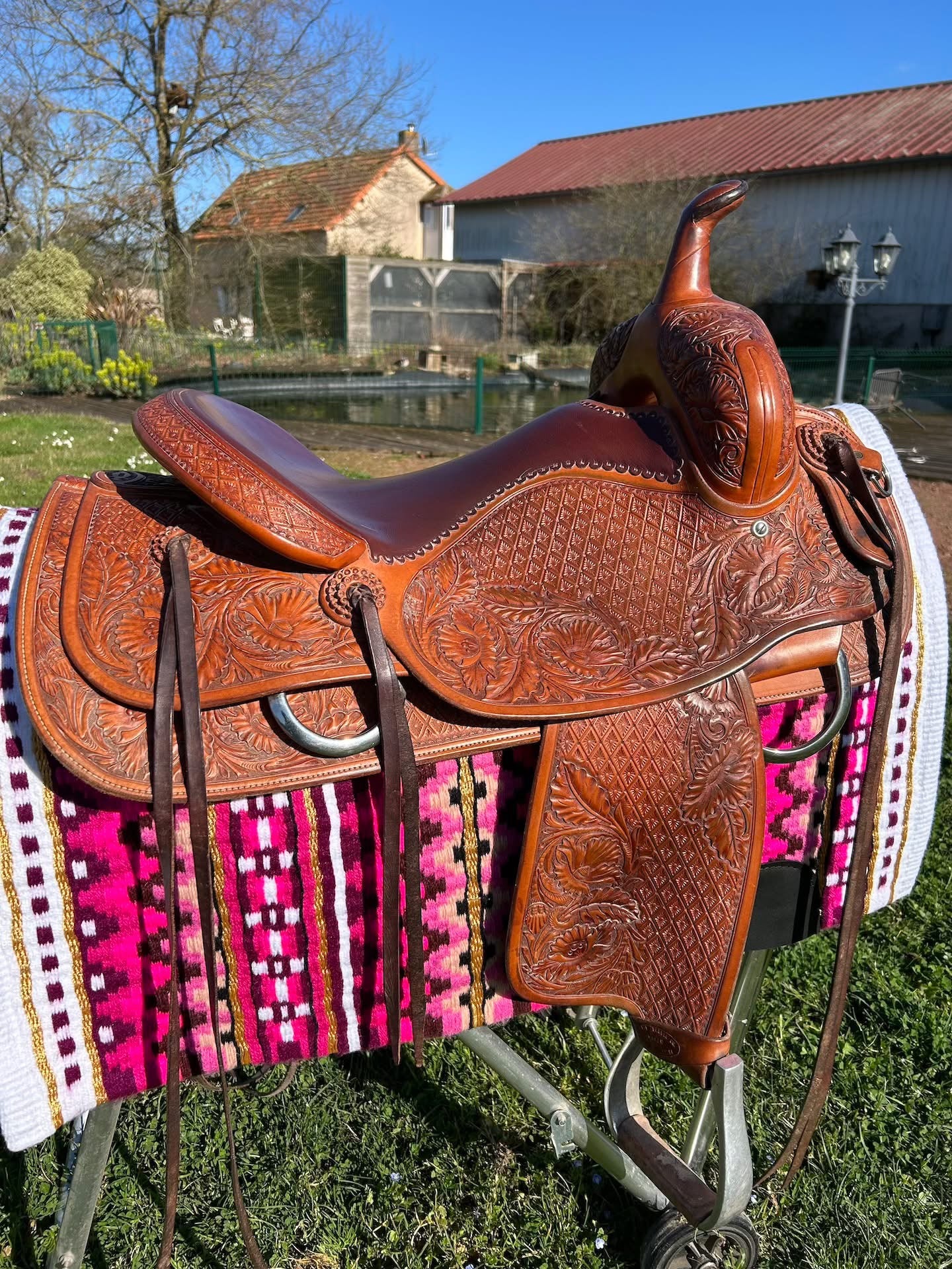 Pedro Pedrini Cutting-Sattel – Handgefertigt | 16" Sitzfläche 