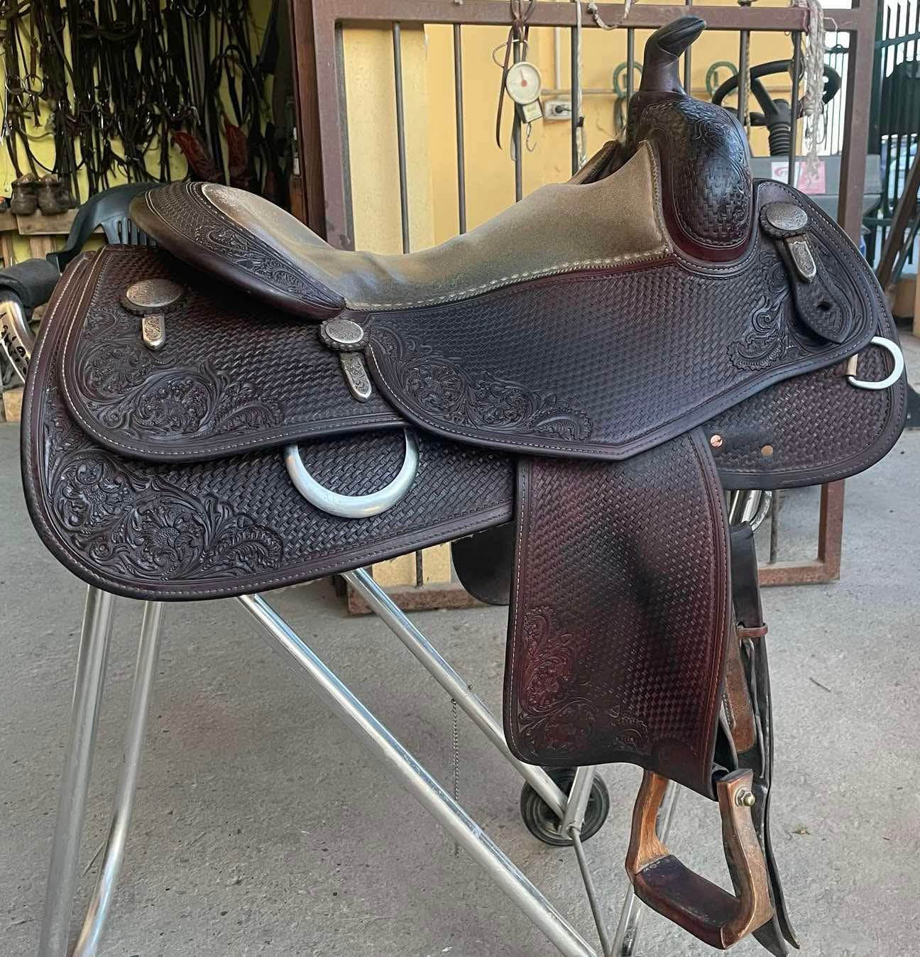 Selle western Bob Avila 16" – Arçon DL, siège double rembourré