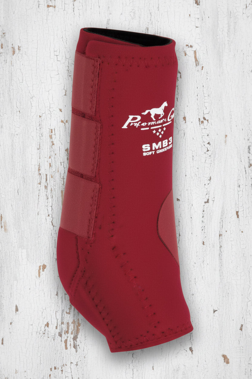 Guêtres Professional’s Choice SMB II rouges cramoisi pour cheval, protection des membres
