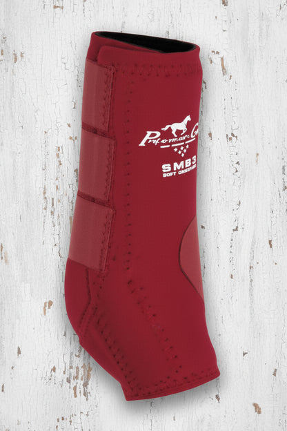 Guêtres Professional’s Choice SMB II rouges cramoisi pour cheval, protection des membres

