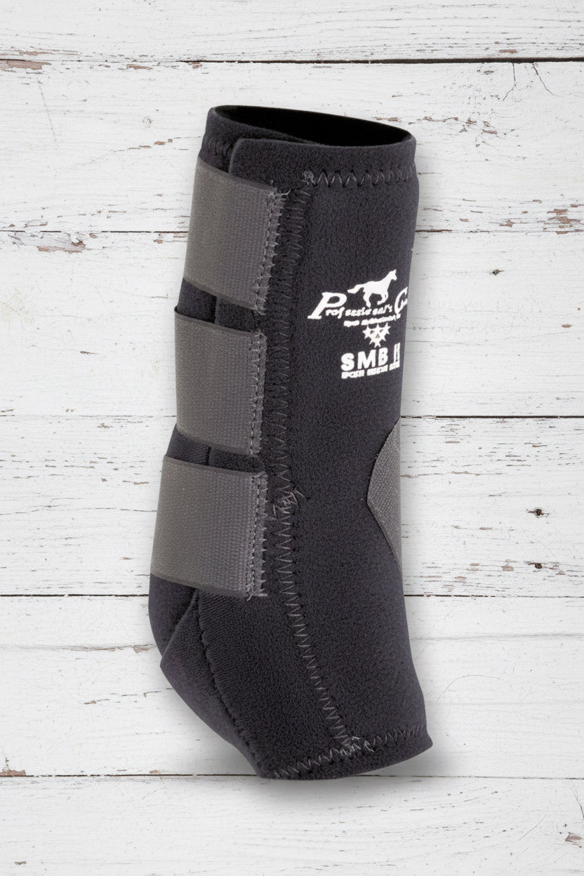 Guêtres Professional’s Choice SMB II noires pour cheval, protection des membres
