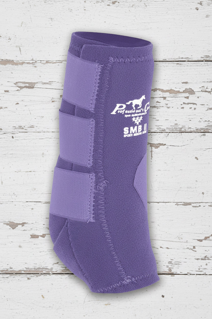 Guêtres Professional’s Choice SMB II violettes pour cheval, protection des membres
