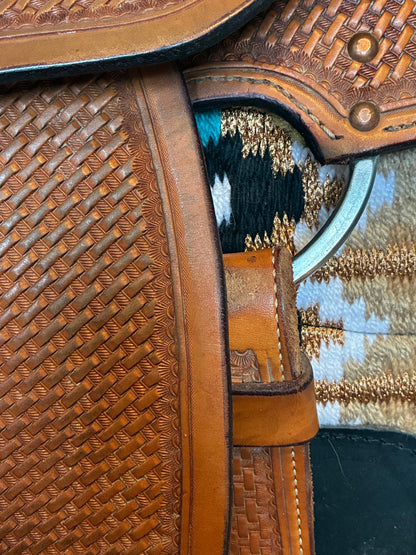 Selle western Billy Cook Show 16” Chestnut huilé – Dépôt client