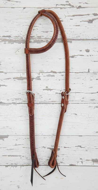 Bride western Pool's en cuir, motif Basket
